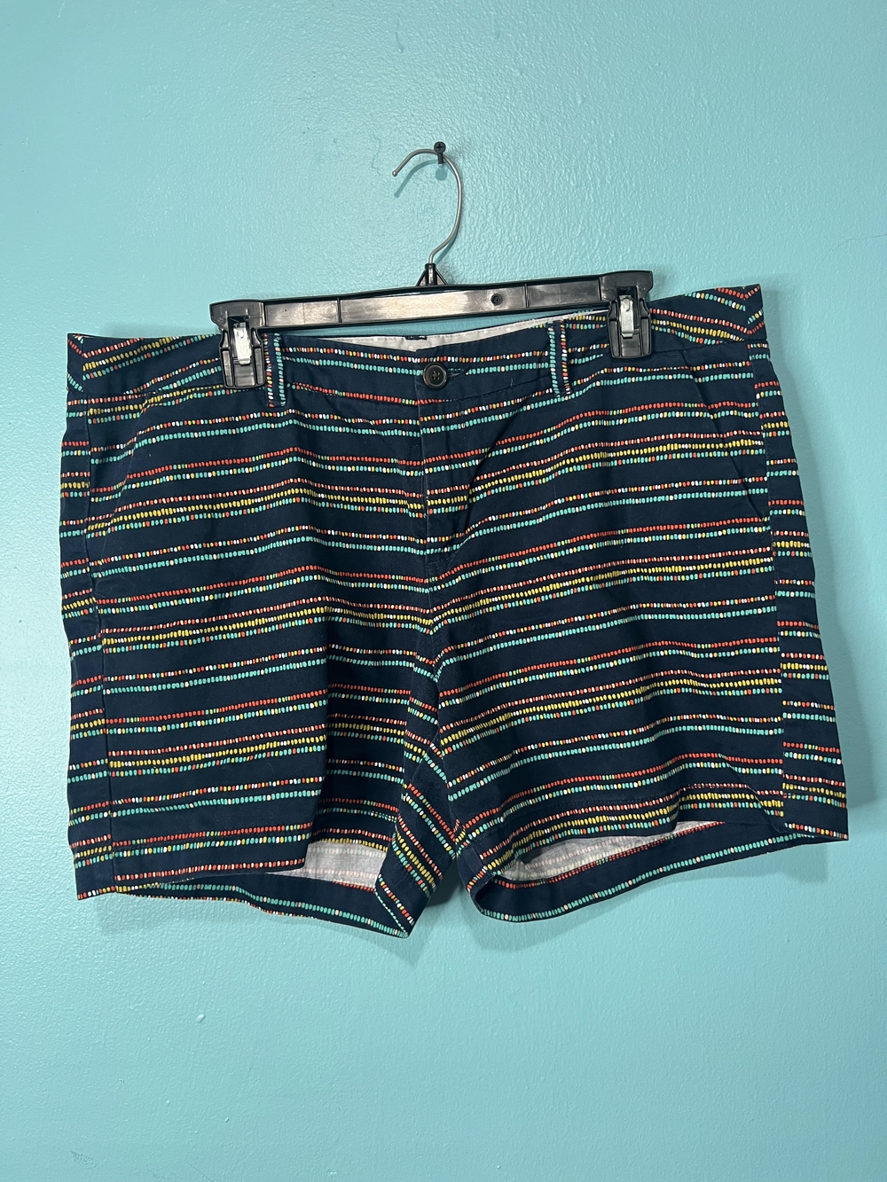 Merona Multicolor Striped Bermuda Shorts - Black Base
